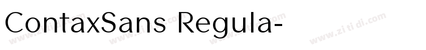 ContaxSans Regula字体转换